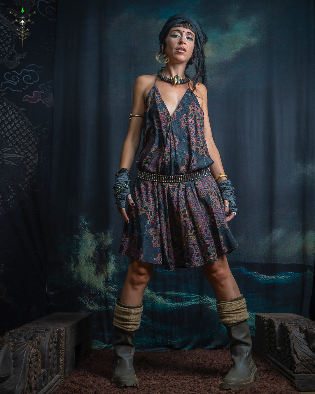 Midi Dress Triangle / Bamboo - AFRODISIAKO